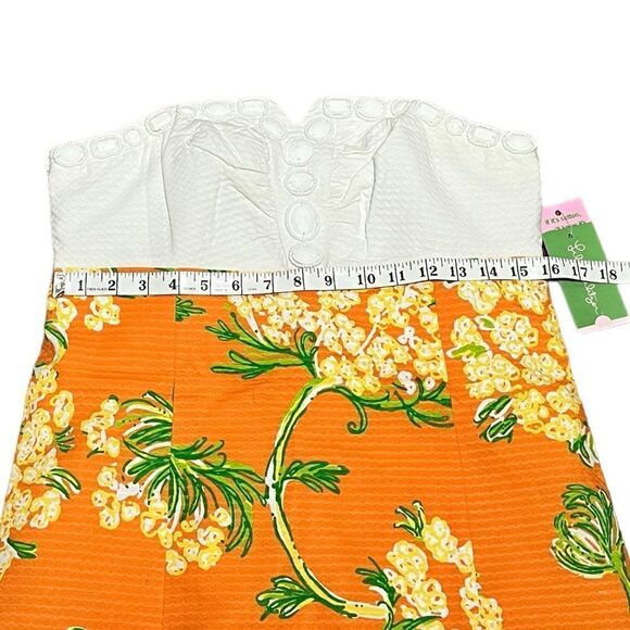NWT Lilly Pulitzer Bowen Dress Lace By The Docks Nectar Orange, Size 8, NWT - Picture 10 of 12